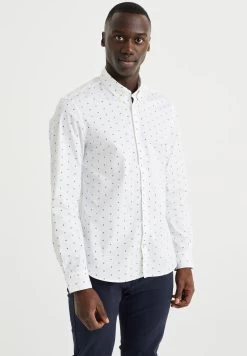 WE FASHION Tall Fit Met Dessin - Overhemd - White