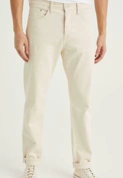 WE FASHION Met Stretch - Jeans Tapered Fit - White