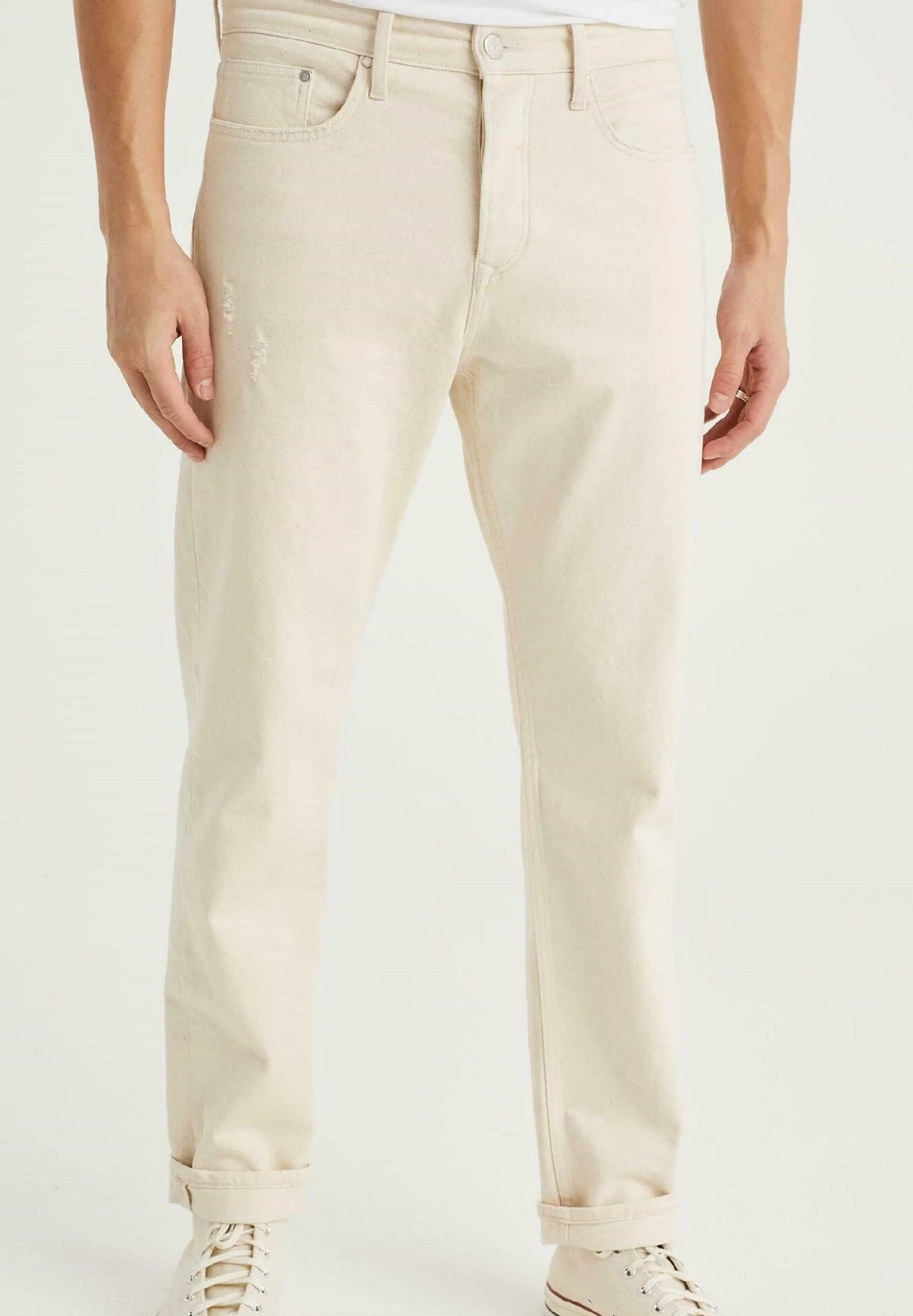 WE FASHION Met Stretch - Jeans Tapered Fit - White