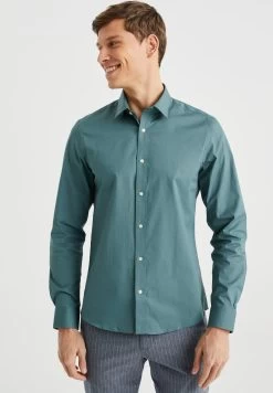 WE FASHION Met Stretch - Zakelijk Overhemd - Green