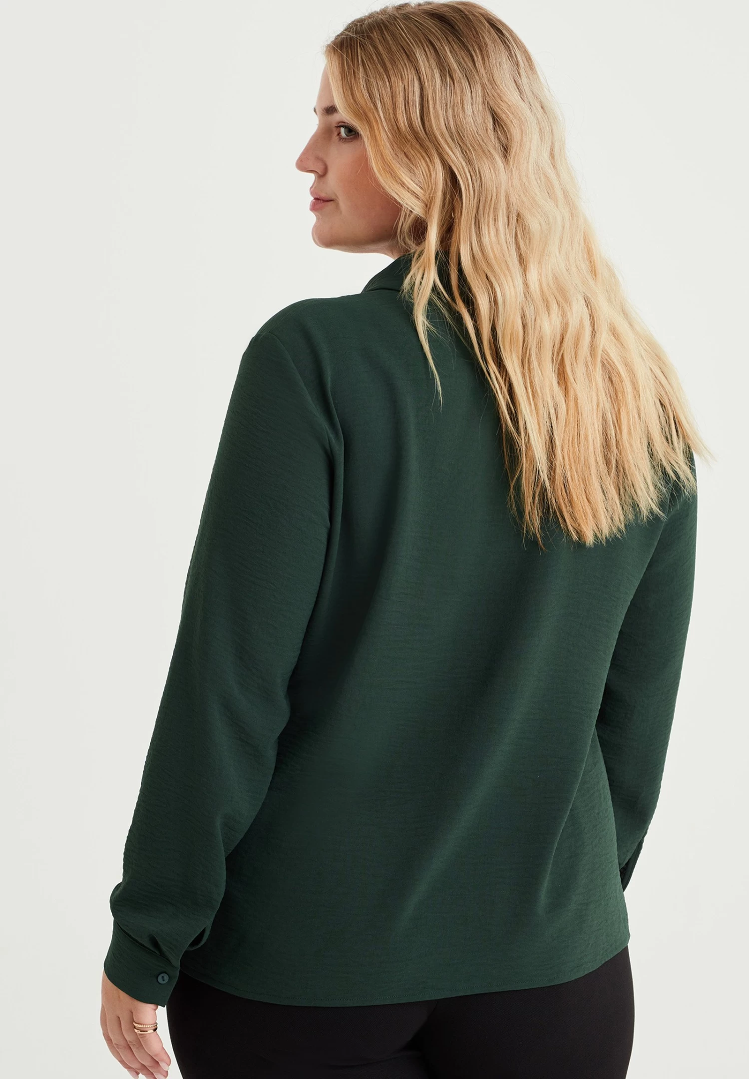 WE FASHION Curve - Overhemdblouse - Green - Afbeelding 3