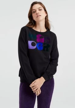WE FASHION Print - Sweater - Black