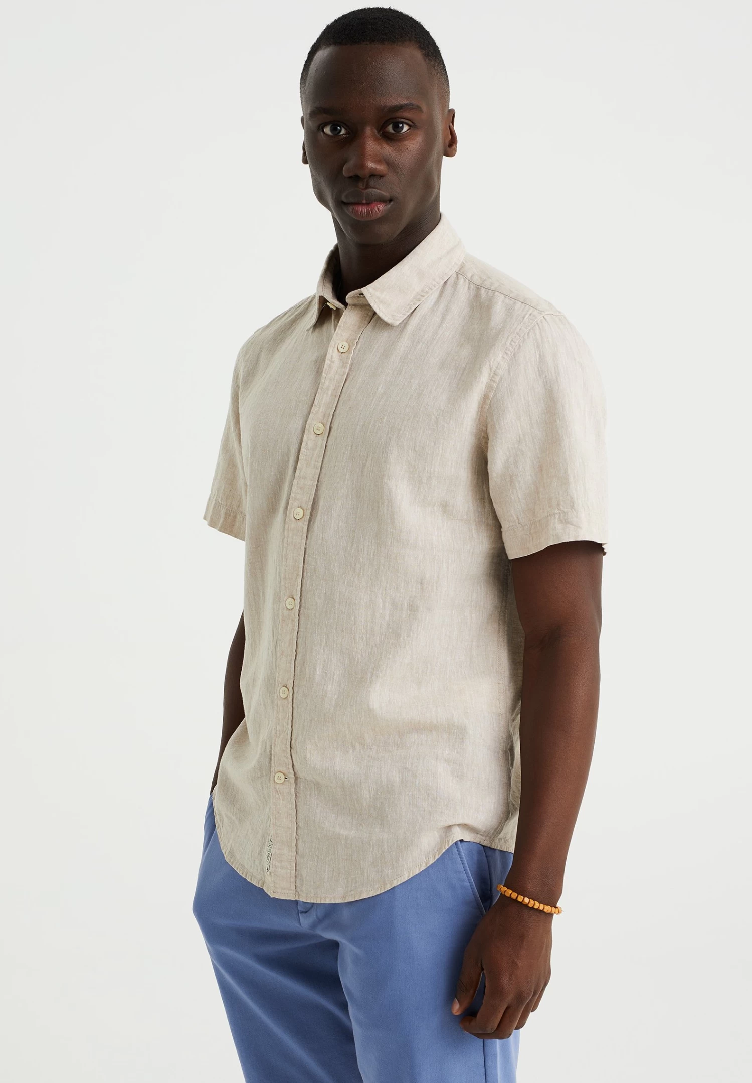 WE FASHION Regular Fit - Overhemd - Beige