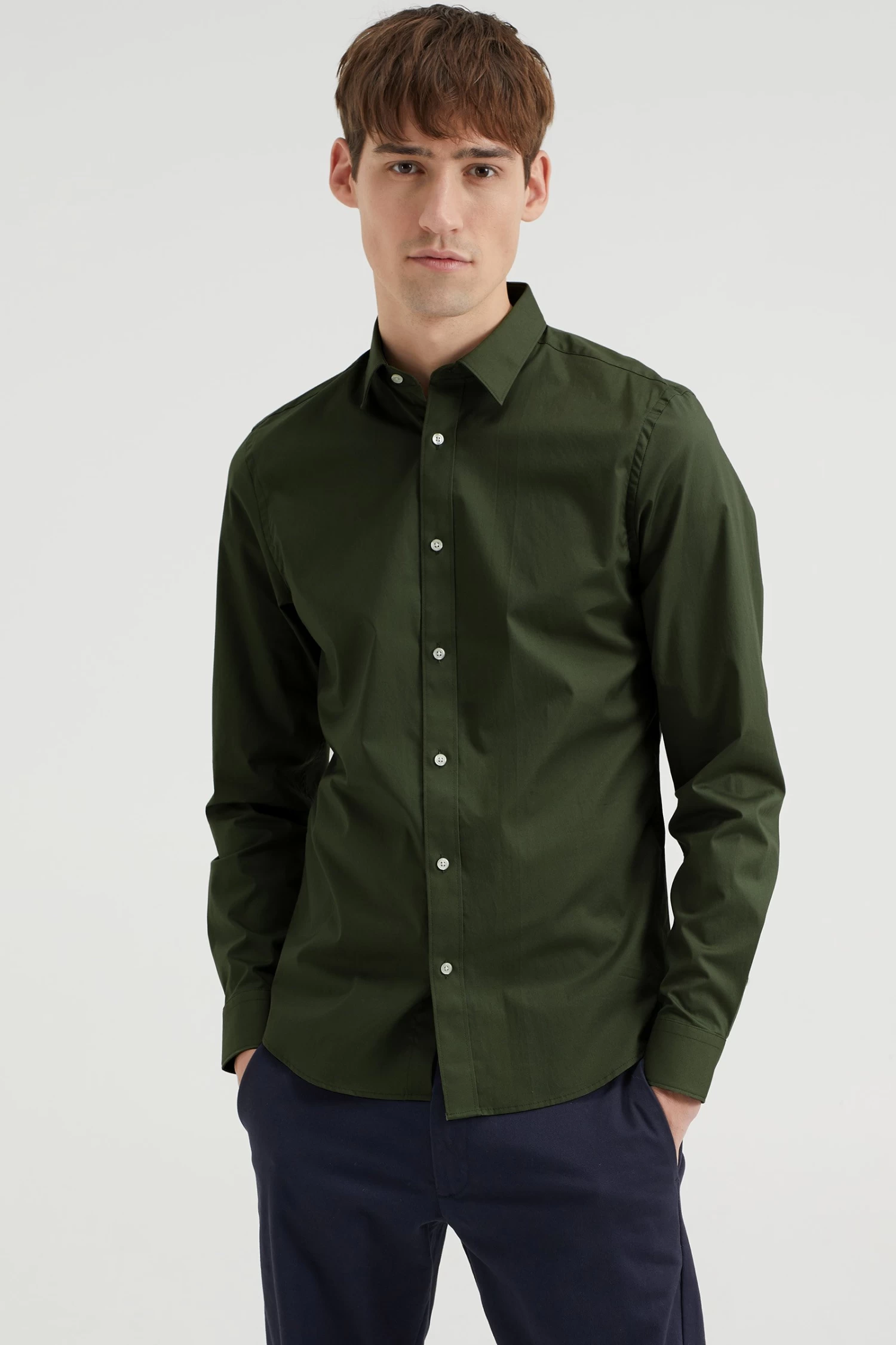 WE FASHION Slim Fit - Overhemd - Sea Green
