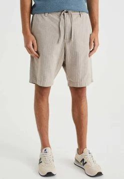 WE FASHION Relaxed Fit Met Dessin - Shorts - Beige