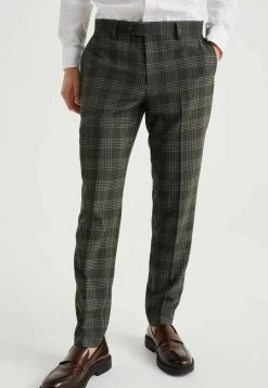 WE FASHION Slim Fit Met Dessin - Pantalon - Green