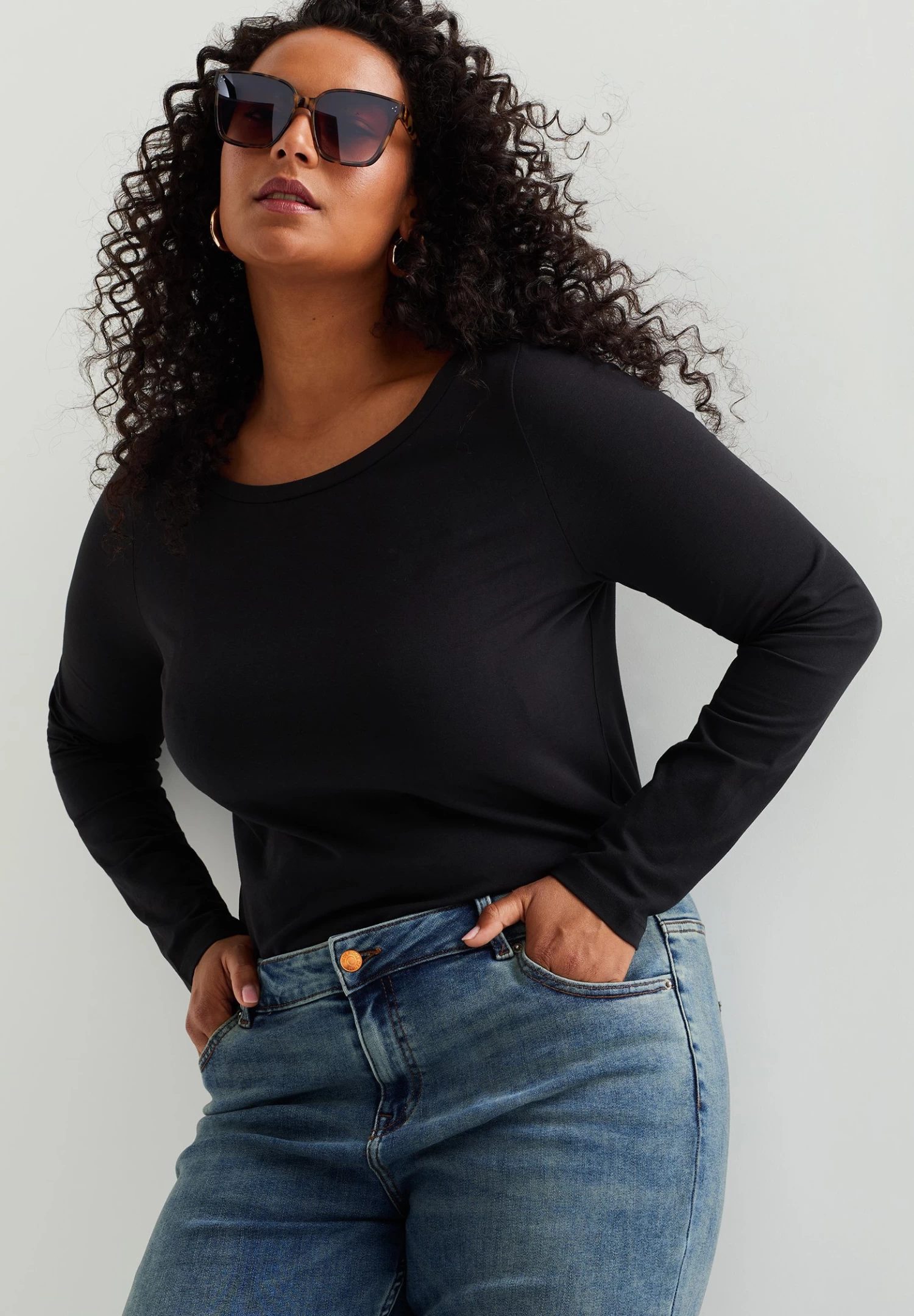 WE FASHION Curve - Longsleeve - Black - Afbeelding 5