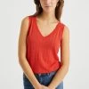 WE FASHION Met Opengewerkt Dessin - Top - Red