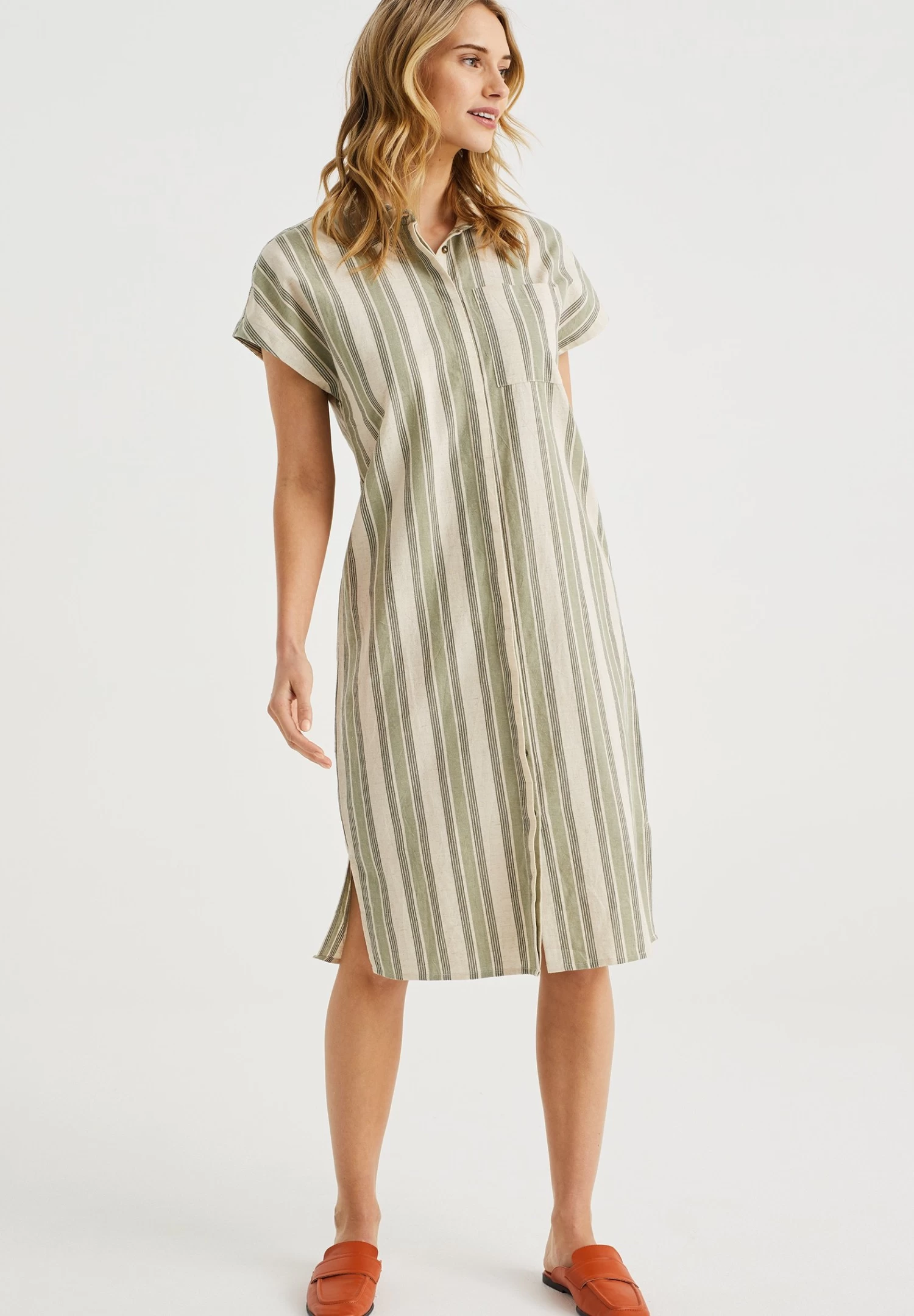 WE FASHION Met Dessin - Blousejurk - Green