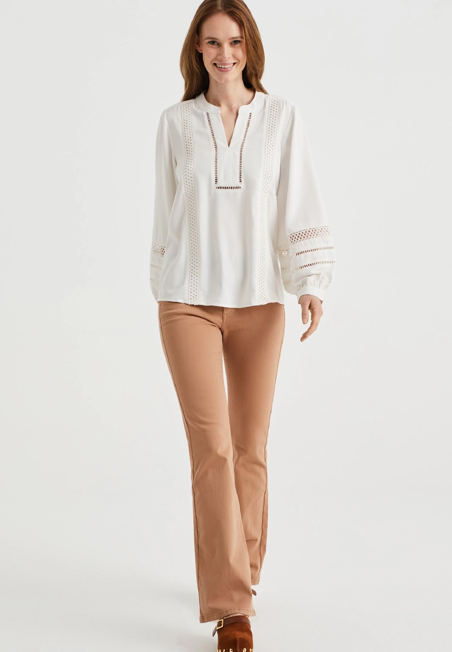 WE FASHION Met Stretch - Bootcut Jeans - Brown - Afbeelding 2