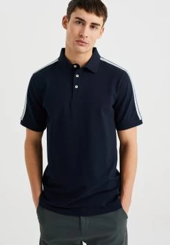 WE FASHION Met Tapedetail - Poloshirt - Blue