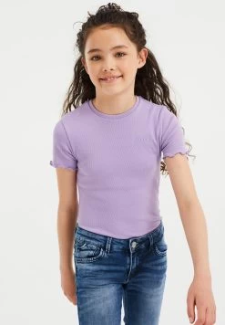 WE FASHION Slim Fit- T-Shirt Basic - Lavender