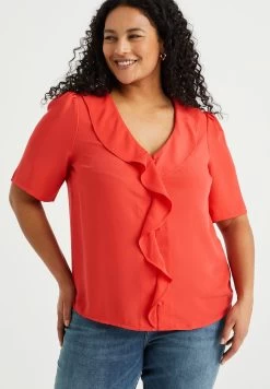 WE FASHION Curve - Blouse - Red