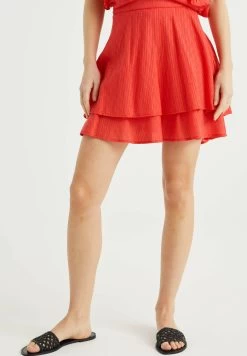 WE FASHION Rok Met Dessin - Minirok - Red