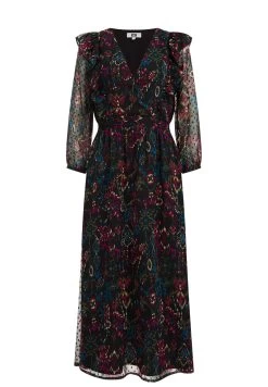 WE FASHION Met Dessin - Jurk - Black