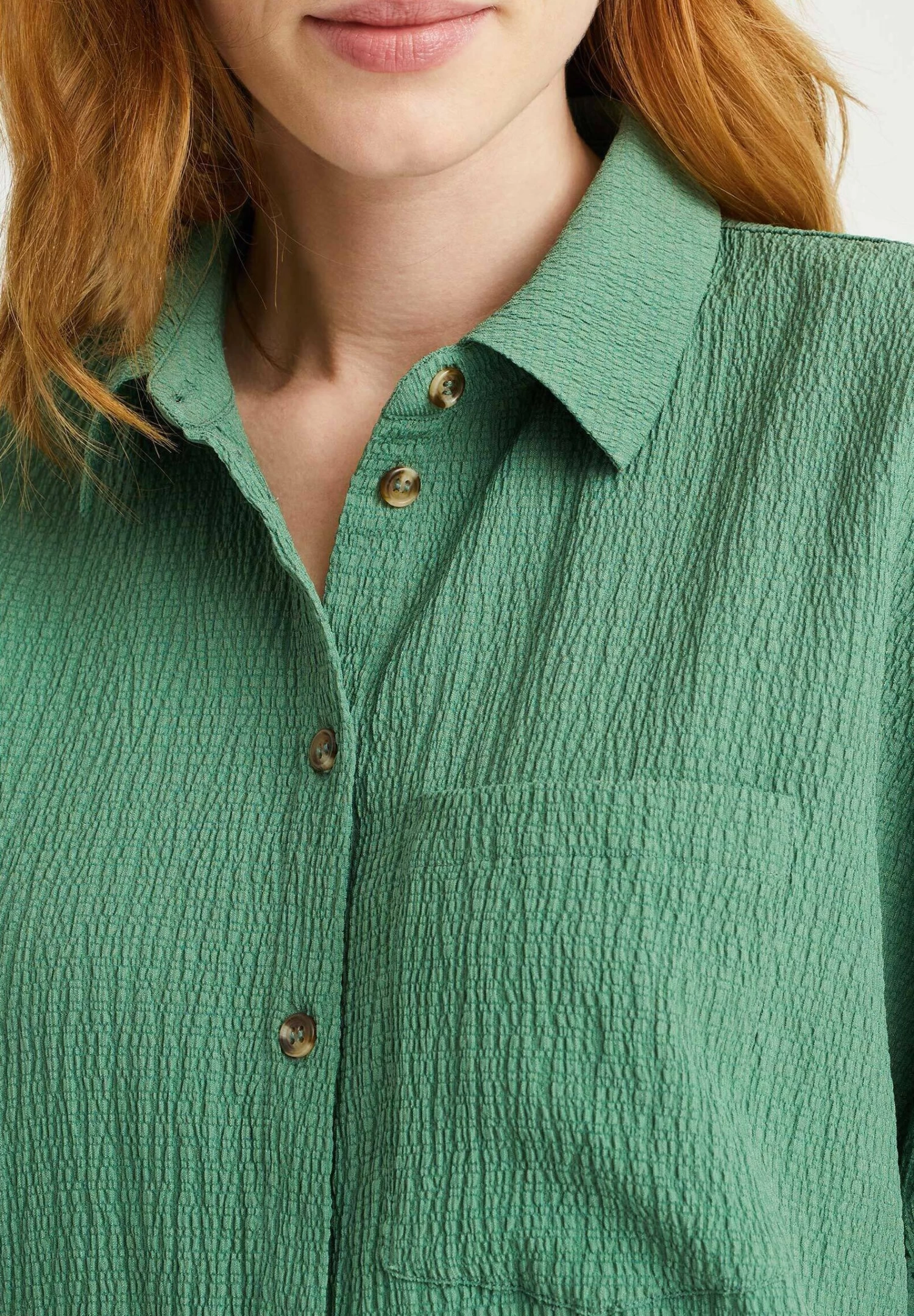 WE FASHION Met Structuur - Overhemdblouse - Green - Afbeelding 4