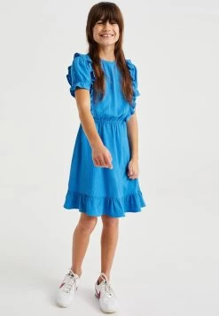 WE FASHION Met Structuur - Jurk - Blue