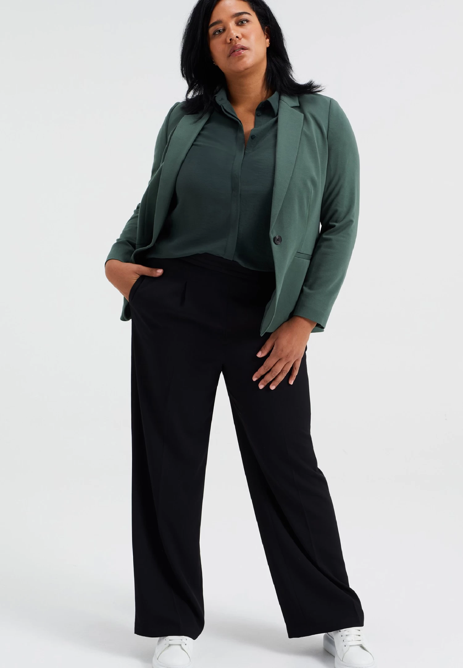 WE FASHION Curve - Blazer - Green - Afbeelding 2