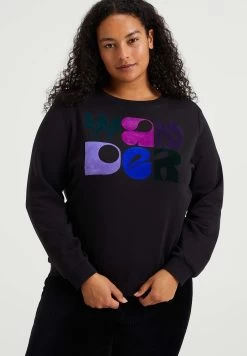 WE FASHION Met Opdruk - Sweater - Black