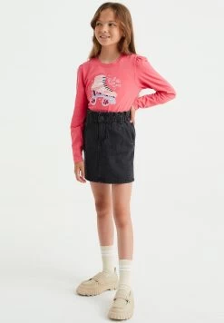 WE FASHION Met Embroidery - Longsleeve - Pink