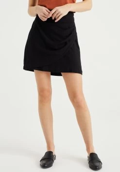 WE FASHION Met Detail - A-Lijn Rok - Black
