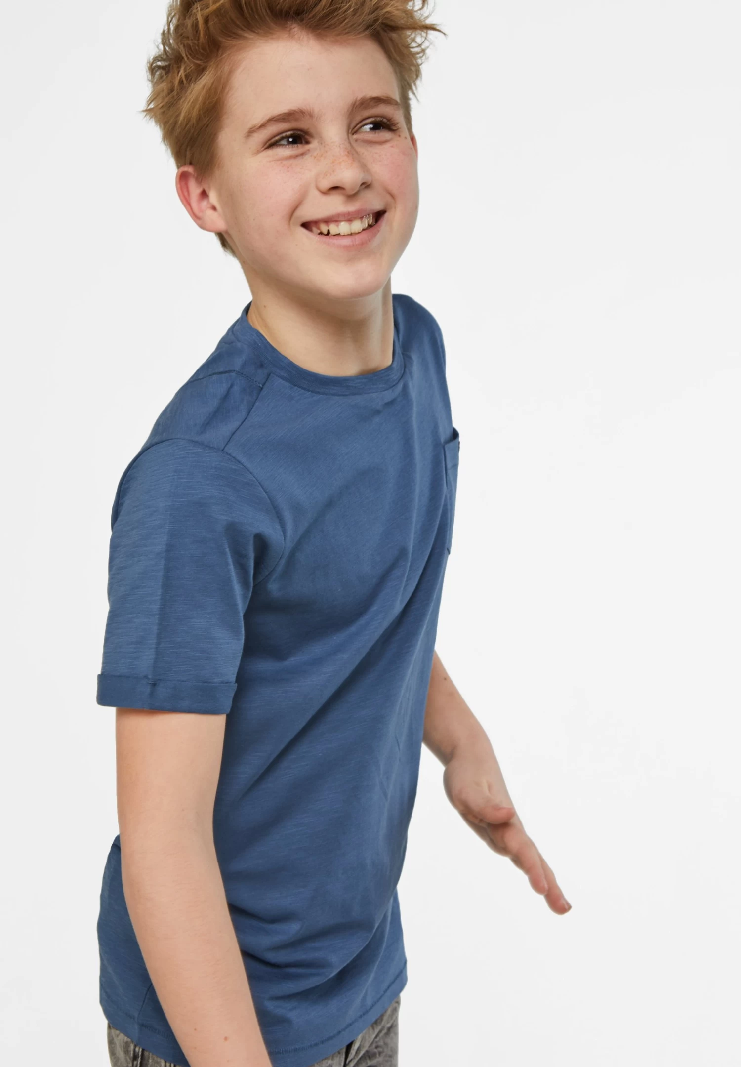 WE FASHION T-Shirt Basic - Greyish Blue - Afbeelding 2