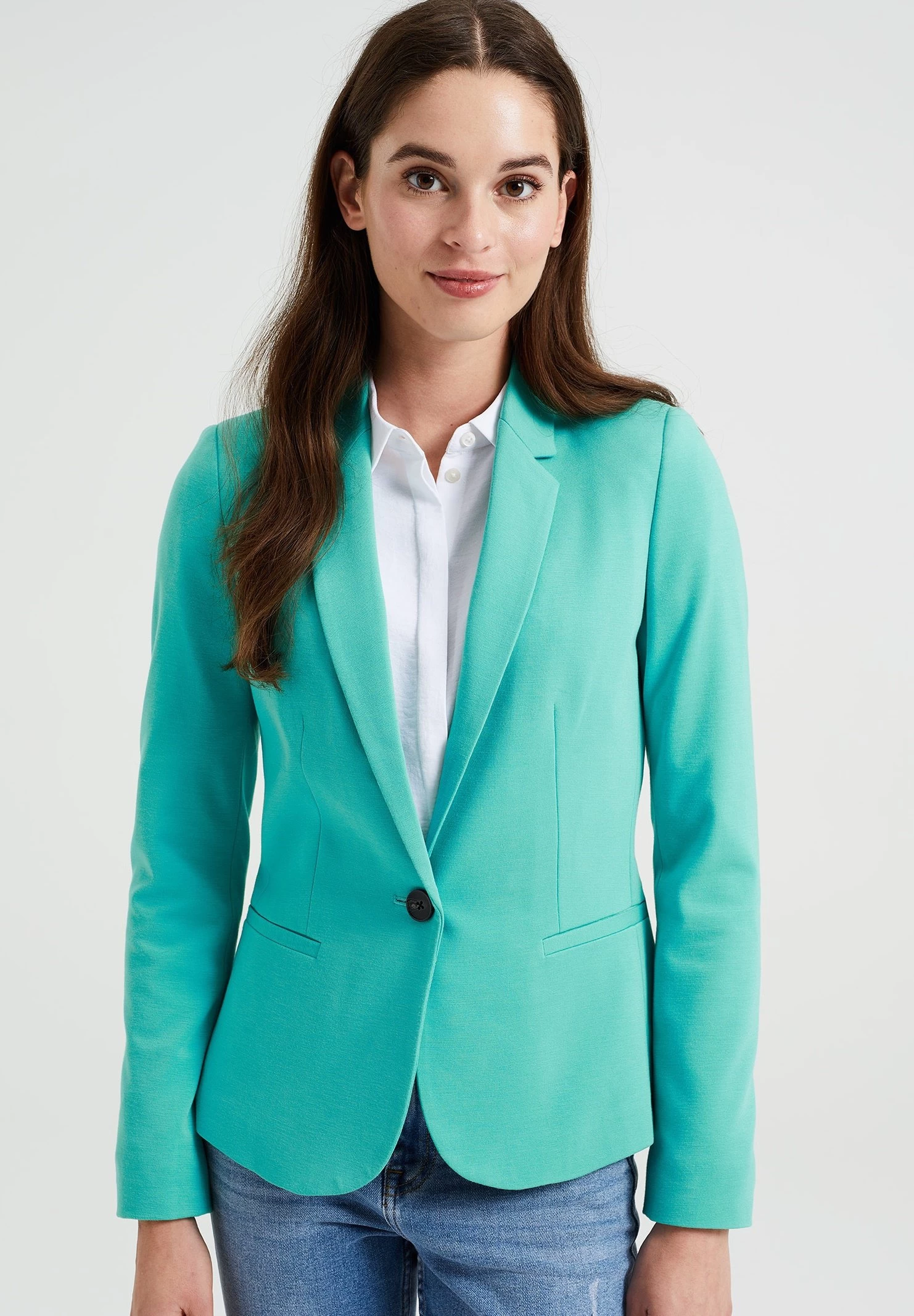 WE FASHION Getailleerde Stretch - Blazer - Green