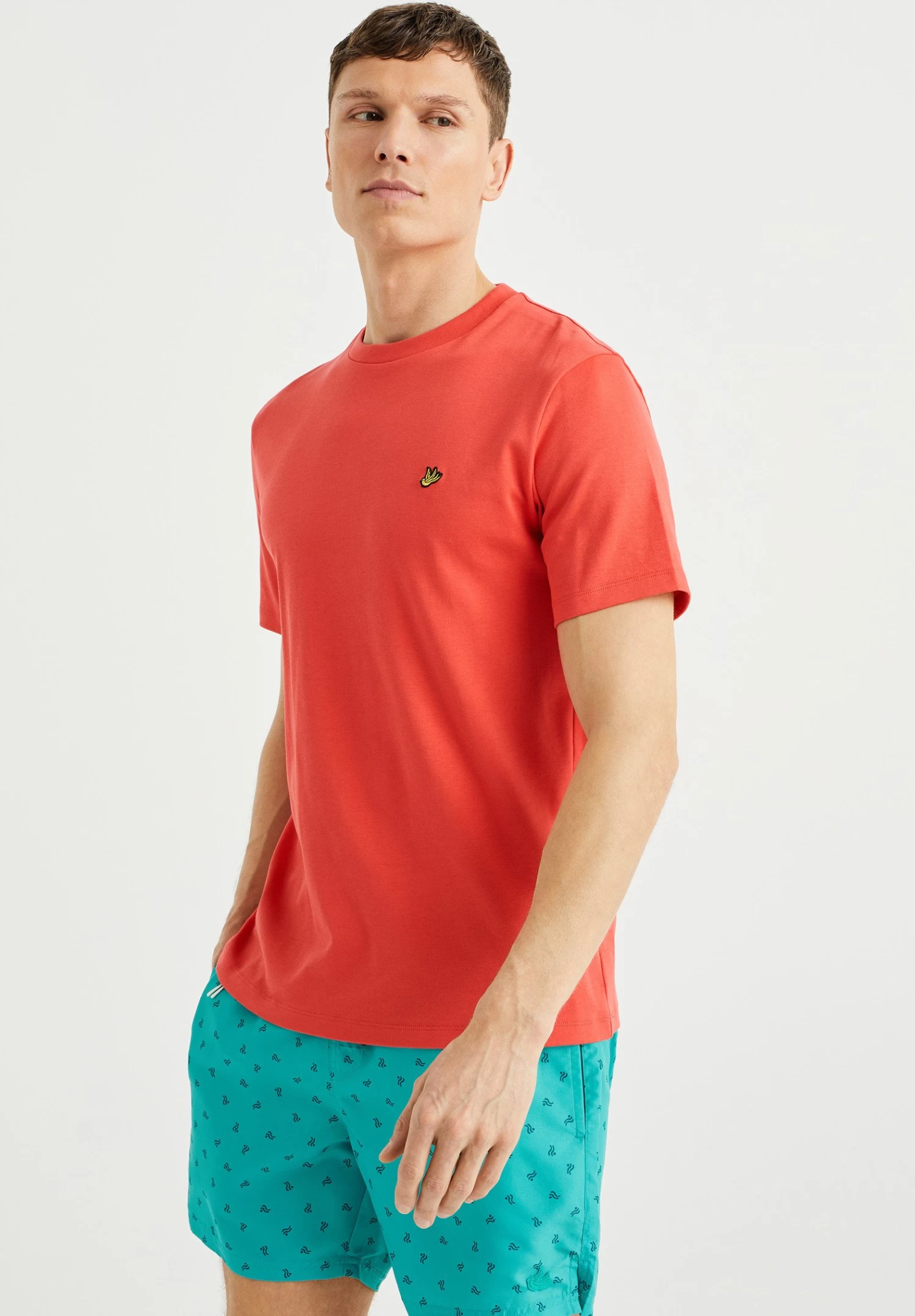 WE FASHION Met Dessin - Zwemshorts - Green