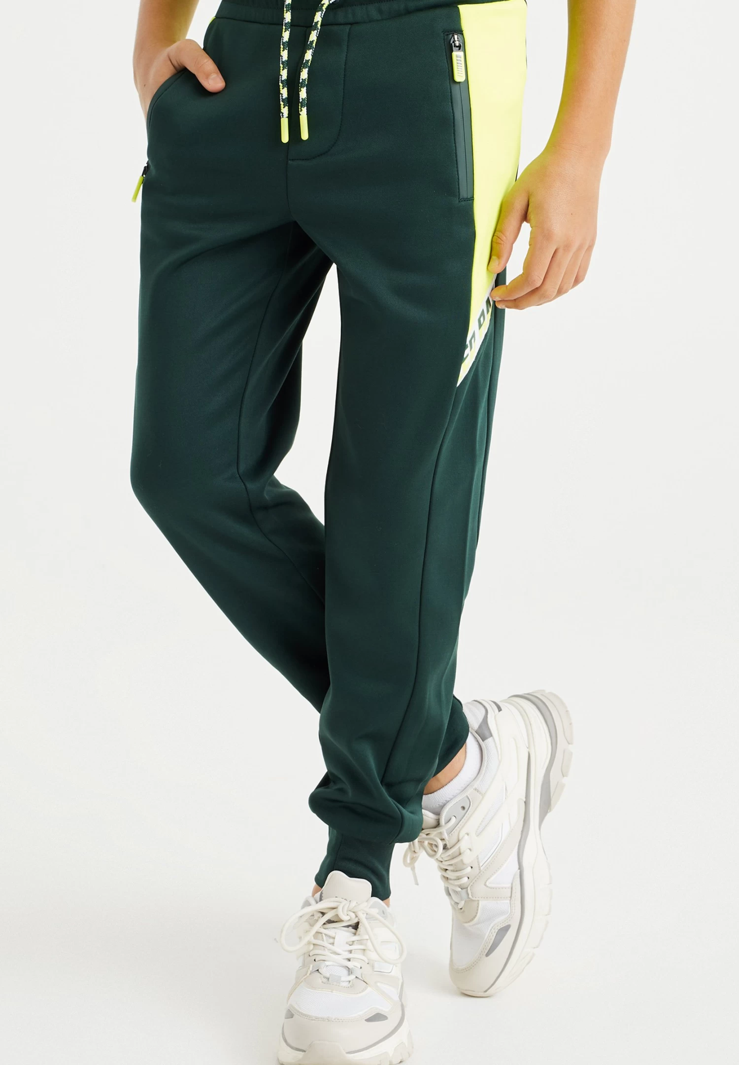 WE FASHION Met Tapedetail - Trainingsbroek - Green - Afbeelding 2