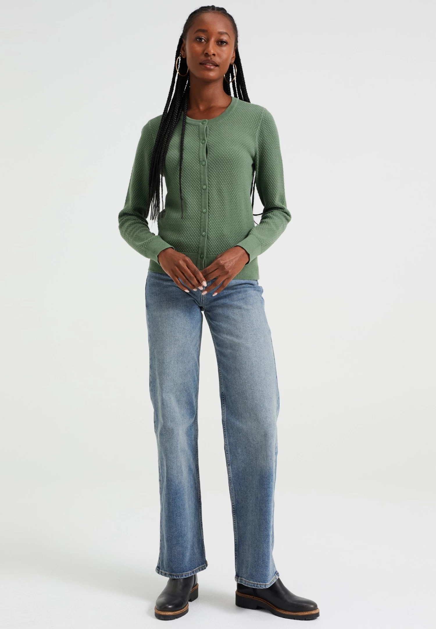 WE FASHION Met Structuur - Vest - Green - Afbeelding 2