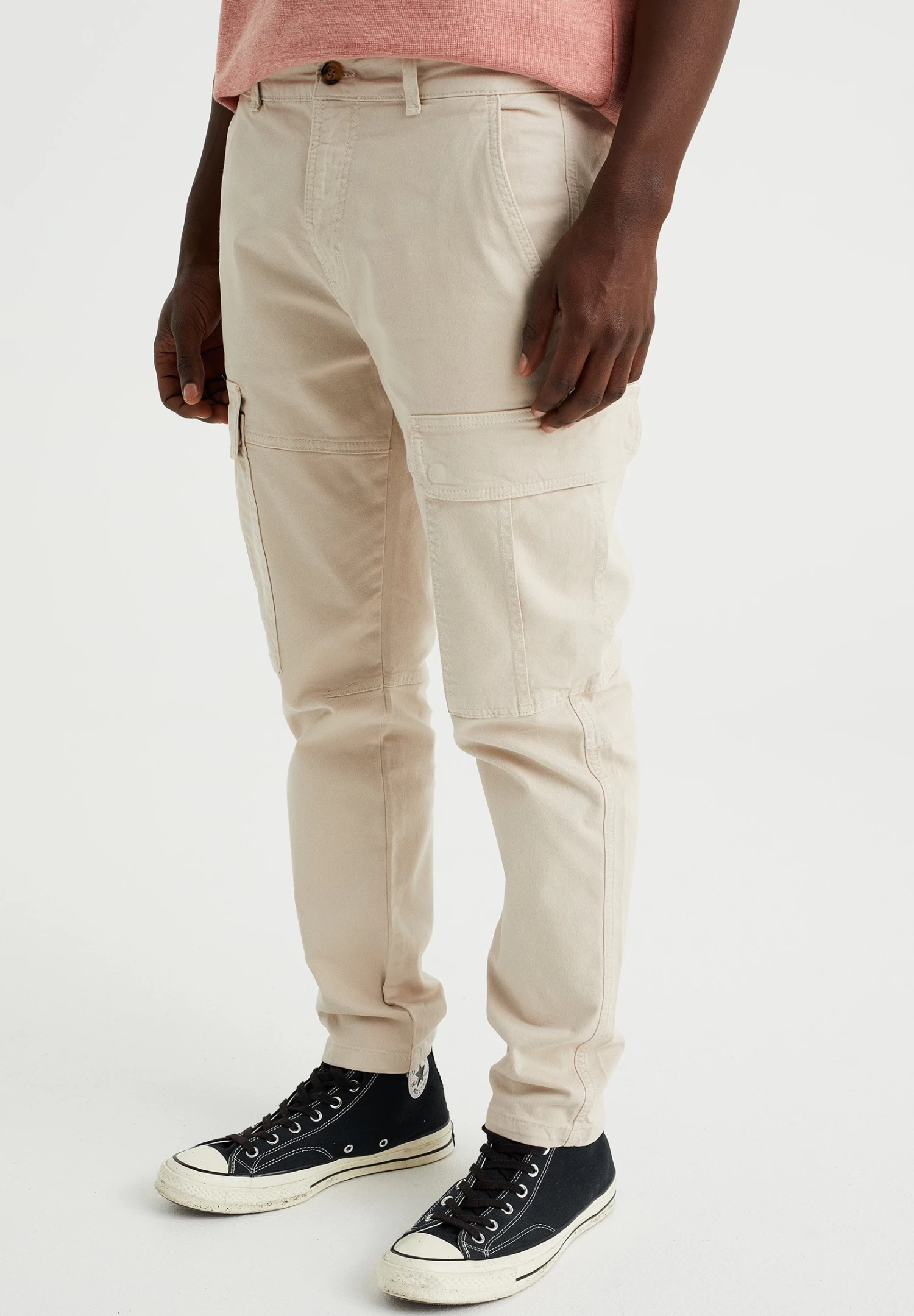 WE FASHION Tapered Fit Broek - Cargobroek - Beige