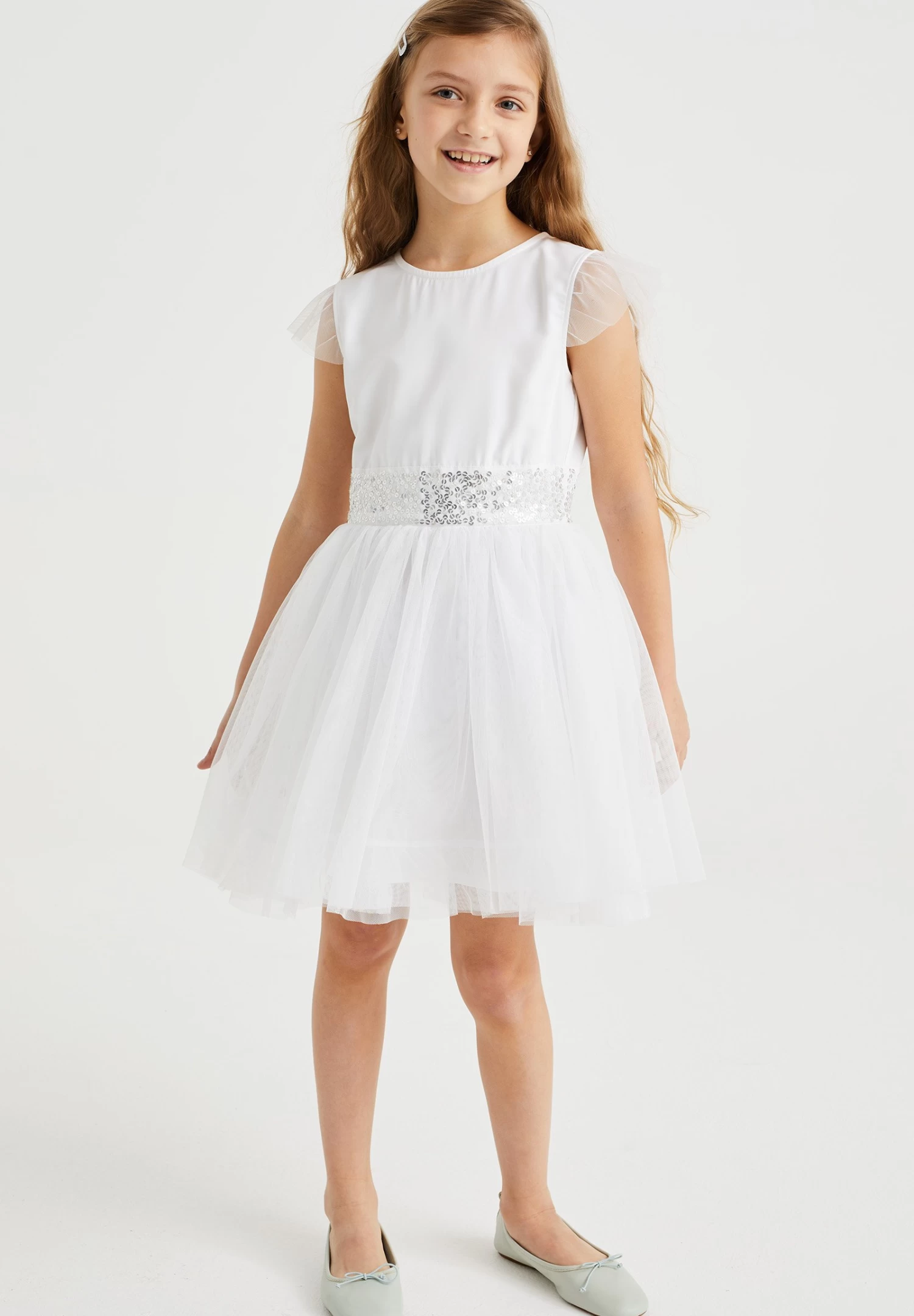 WE FASHION Met Pailletten - Cocktailjurk - White