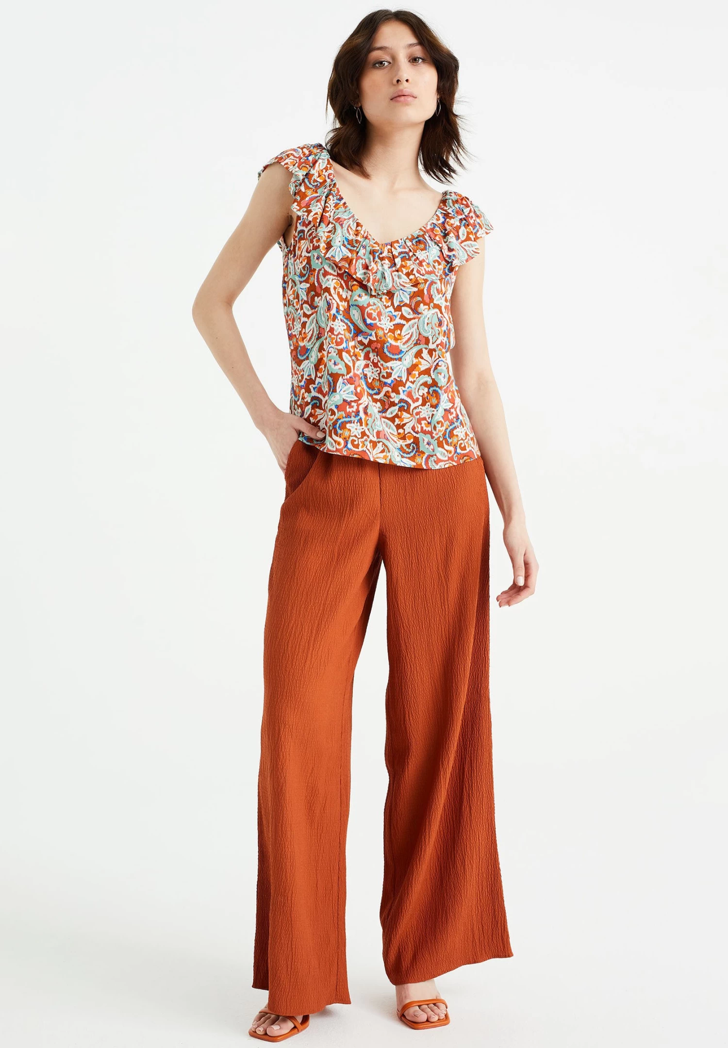 WE FASHION Met Dessin - Blouse - Brown - Afbeelding 2