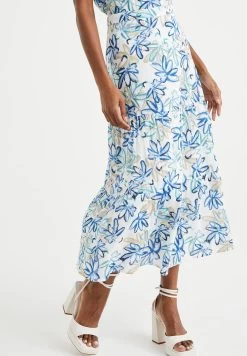 WE FASHION Met Dessin - A-Lijn Rok - White
