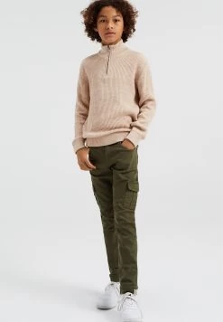 WE FASHION Met Cargozakken - Jeans Skinny Fit - Green