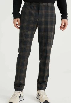 WE FASHION Heren Slim Fit Pantalon Met Dessin - Broek - Grey