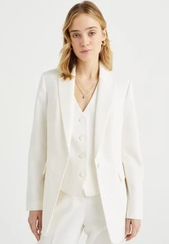 WE FASHION Getailleerde- Halflange Jas - White