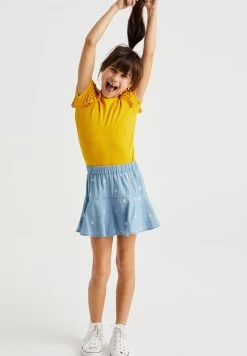 WE FASHION Met Embroideries - Shorts - Blue