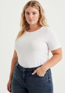 WE FASHION Curve - T-Shirt Basic - White