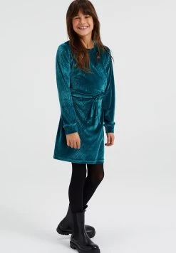 WE FASHION Met Dessin - Jurk - Green