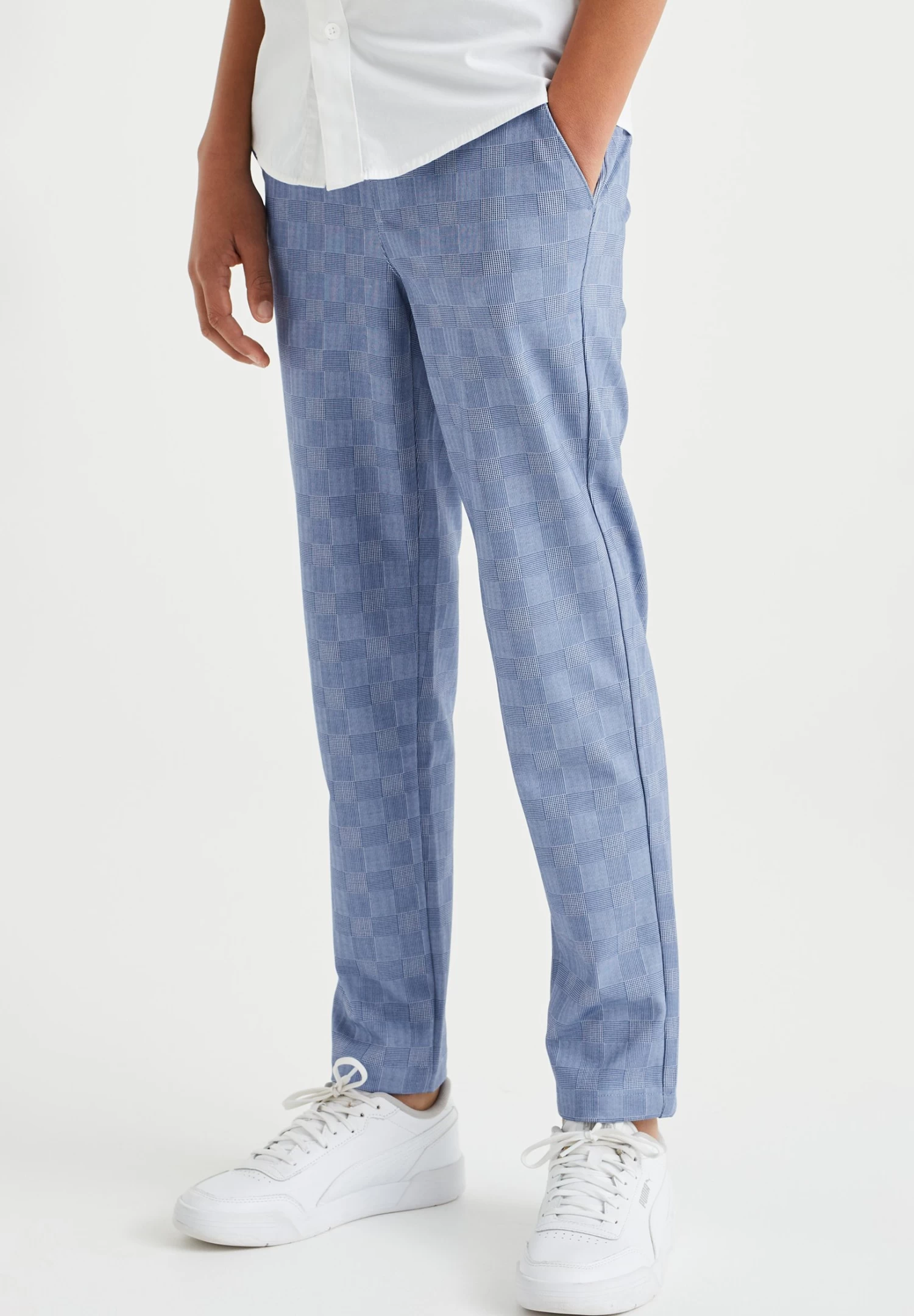 WE FASHION Slim Fit Met Stretch - Broek - Blue