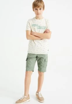 WE FASHION Regular Fit- Cargobroek - Green