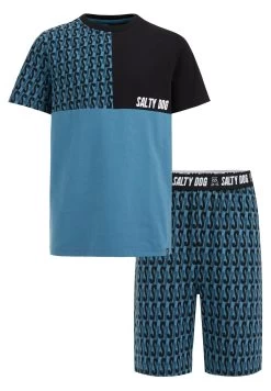 WE FASHION Set Met Dessin - Pyjama - Blue