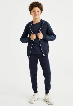 WE FASHION Met Tapedetail - Trainingsbroek - Blue