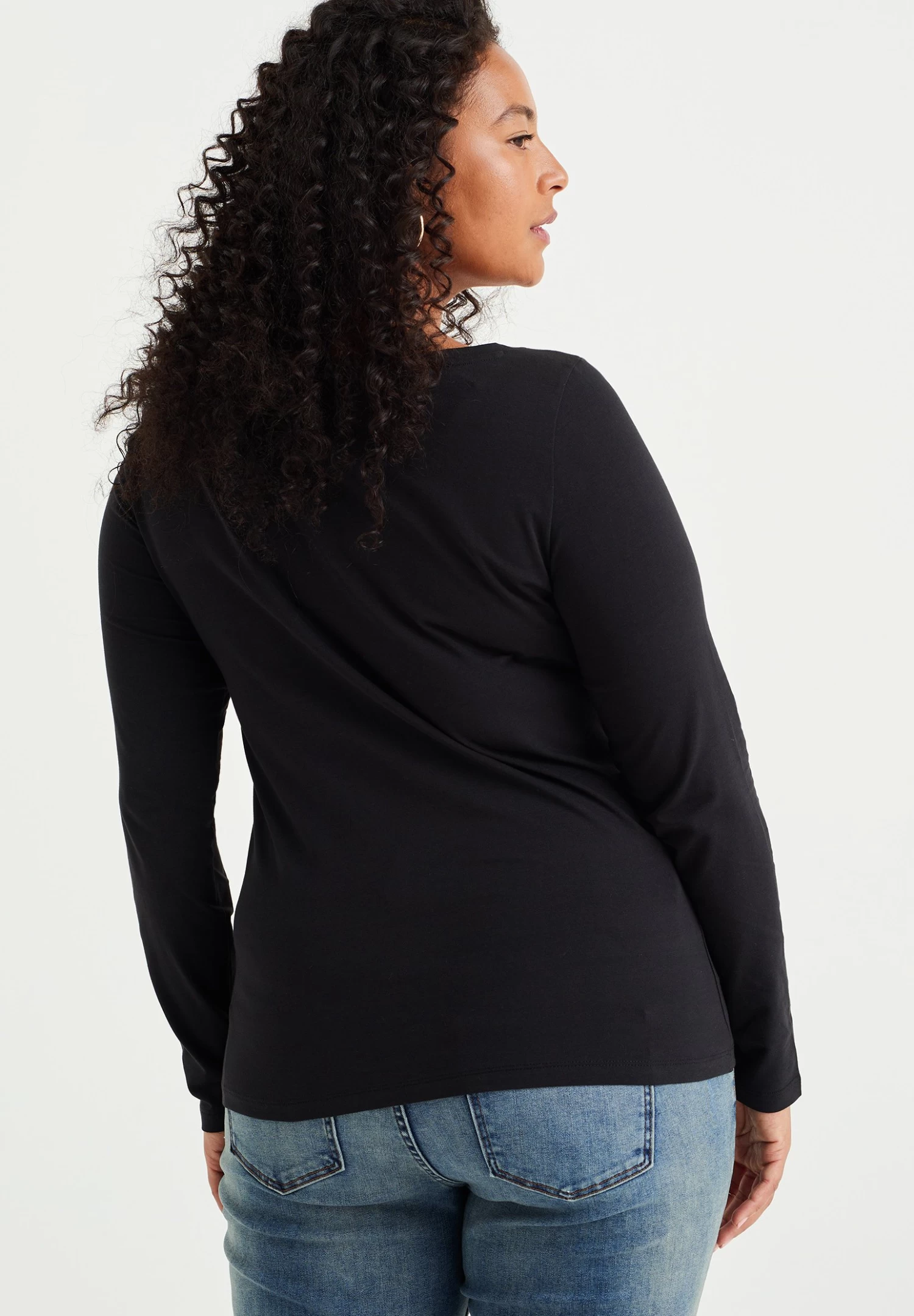 WE FASHION Curve - Longsleeve - Black - Afbeelding 3