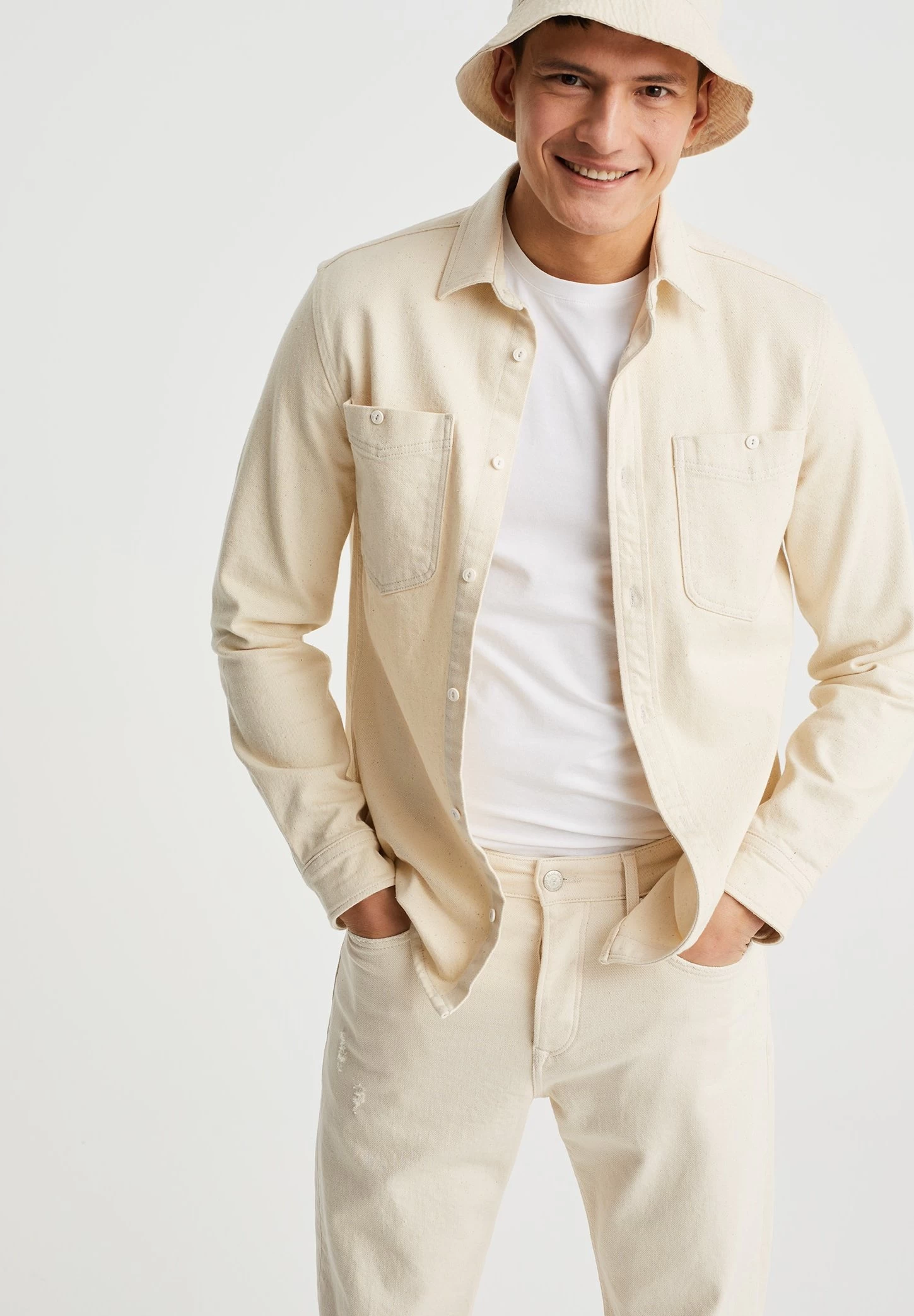 WE FASHION Met Stretch - Jeans Tapered Fit - White - Afbeelding 5