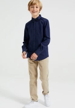 WE FASHION Met Vlinderdas - Overhemd - Blue