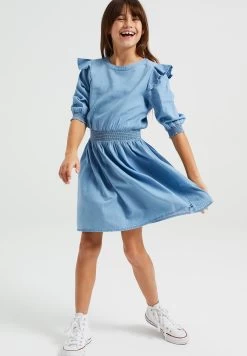 WE FASHION Met Volant - Spijkerjurk - Blue