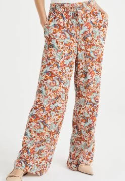 WE FASHION Met Dessin - Broek - Brown