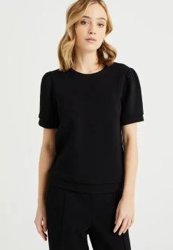 WE FASHION T-Shirt Basic - Schwarz